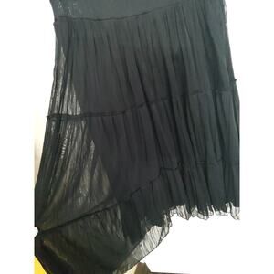 Byer whimsigoth Womans SZ L blk tiered lace long skirt romantic Renfaire witchy
